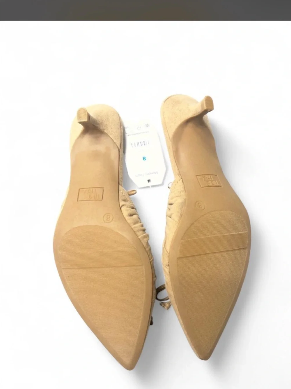 Time and Tru Beige Pointed-Toe kitten heels